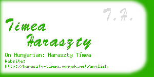 timea haraszty business card